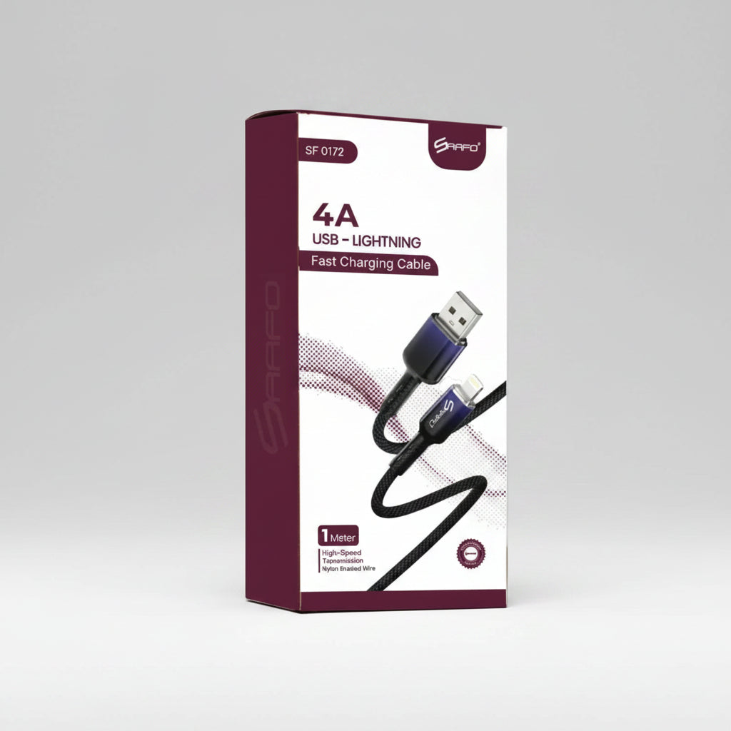 SF 0172
SAAFO USB TO LIGHTNING 4A 1 METER CABLE