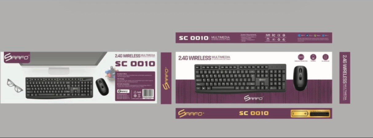SC 0010
SAAFO WIRELESS KEYBOARD & MOUSE COMBO