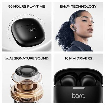 boAt Airdopes Pulse, 50H Battery, ENx Tech, Beast Mode, ASAP Charge, Bluetooth Earbuds, TWS Ear Buds Wireless Earphones with mic