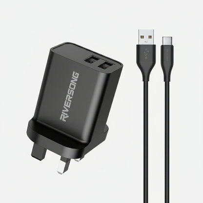 RIVERSONG SafeKub D2
Dual-Port Wall Charger & Lightning Cable Kit
