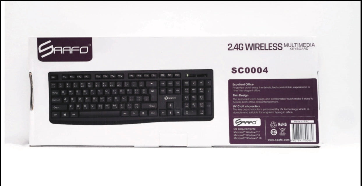 SC 0004
SAAFO WIRELESS OFFICE KEYBOARD