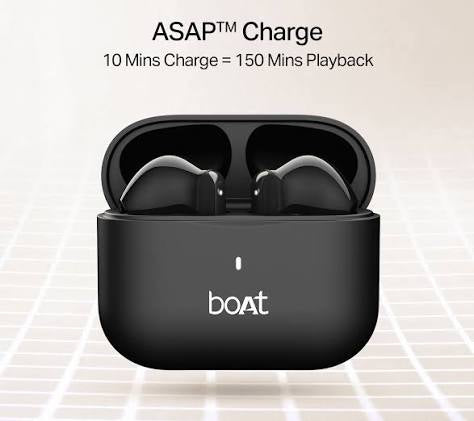 Airdopes Ace Gen 2, 13mm Drivers,ENx,45H Battery,
ASAP Charge TWS Earbuds Shadow Black