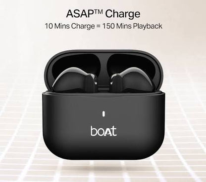 Airdopes Ace Gen 2, 13mm Drivers,ENx,45H Battery,
ASAP Charge TWS Earbuds Shadow Black