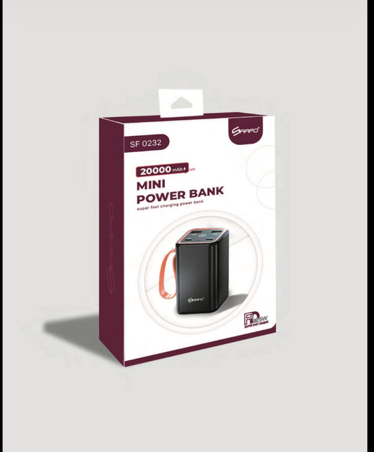 SF 0232
SAAFO 20000 MAH MINI POWER BANK