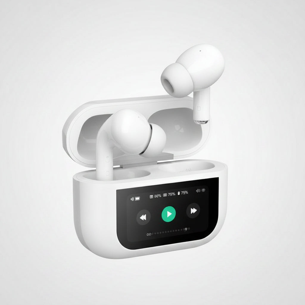 IQTOUCH LCD COLOR TOUCH SCREEN
TRUE WIRELESS EARPHONES IN-EAR
300mAh Charging Box ANC
Active Noise Cancellation