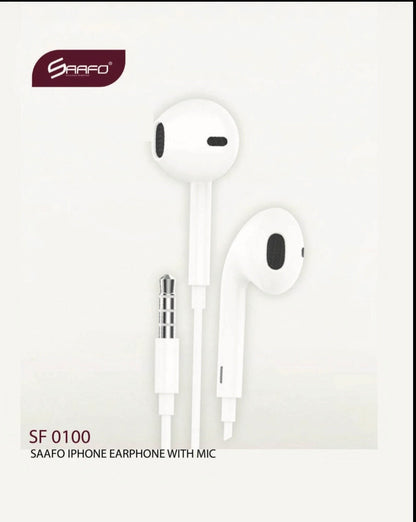 SF 0100
SAAFO IPHONE EARPHONE WITH MIC