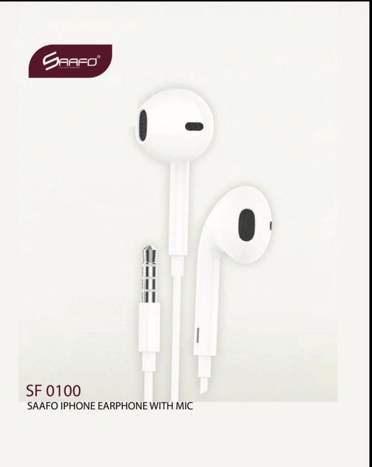 SF 0100
SAAFO IPHONE EARPHONE WITH MIC