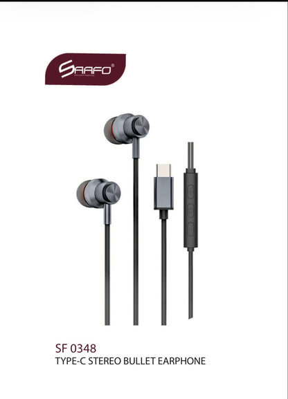 SF 0348
TYPE-C STEREO BULLET EARPHONE