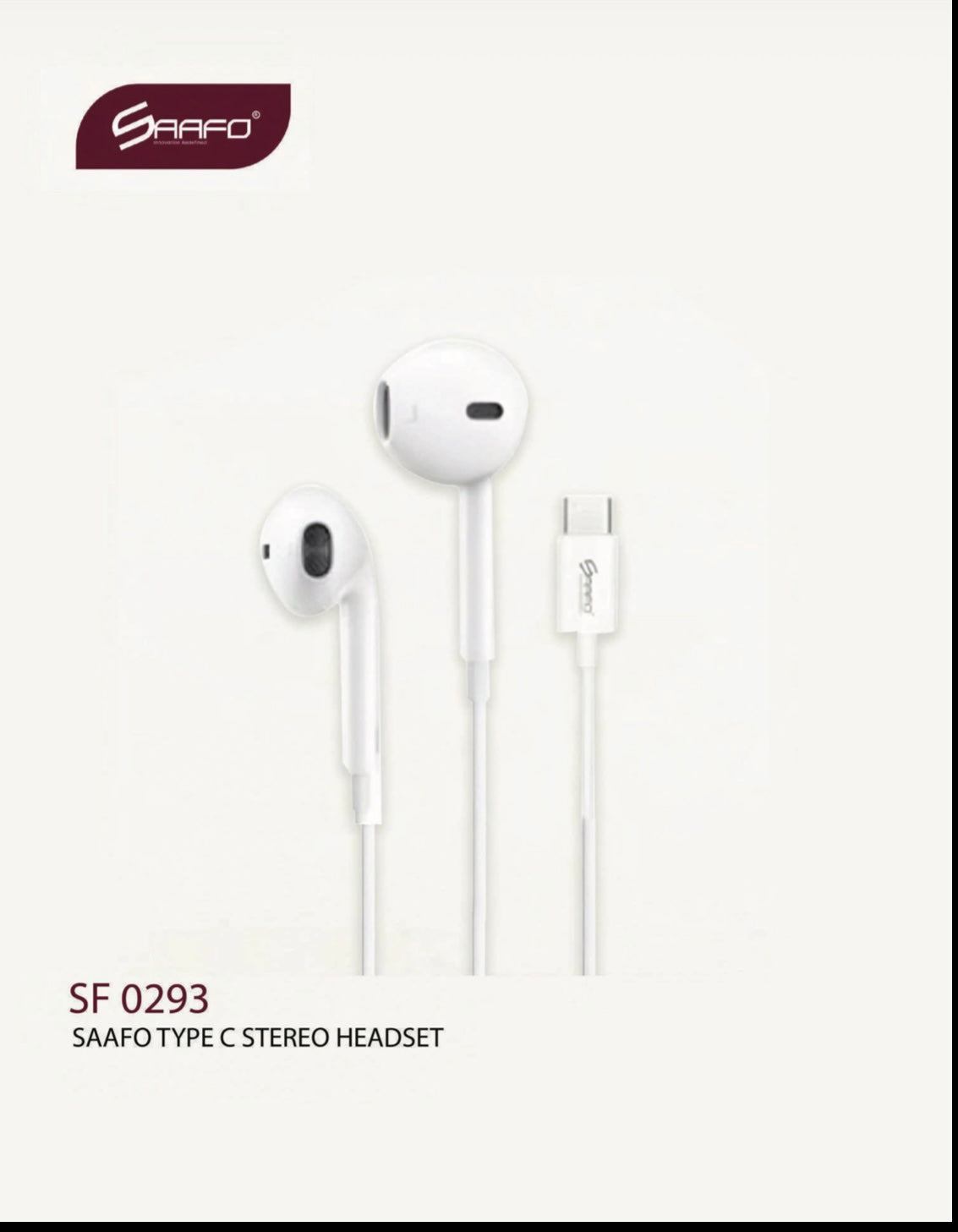 SF 0293
SAAFO TYPE C STEREO HEADSET