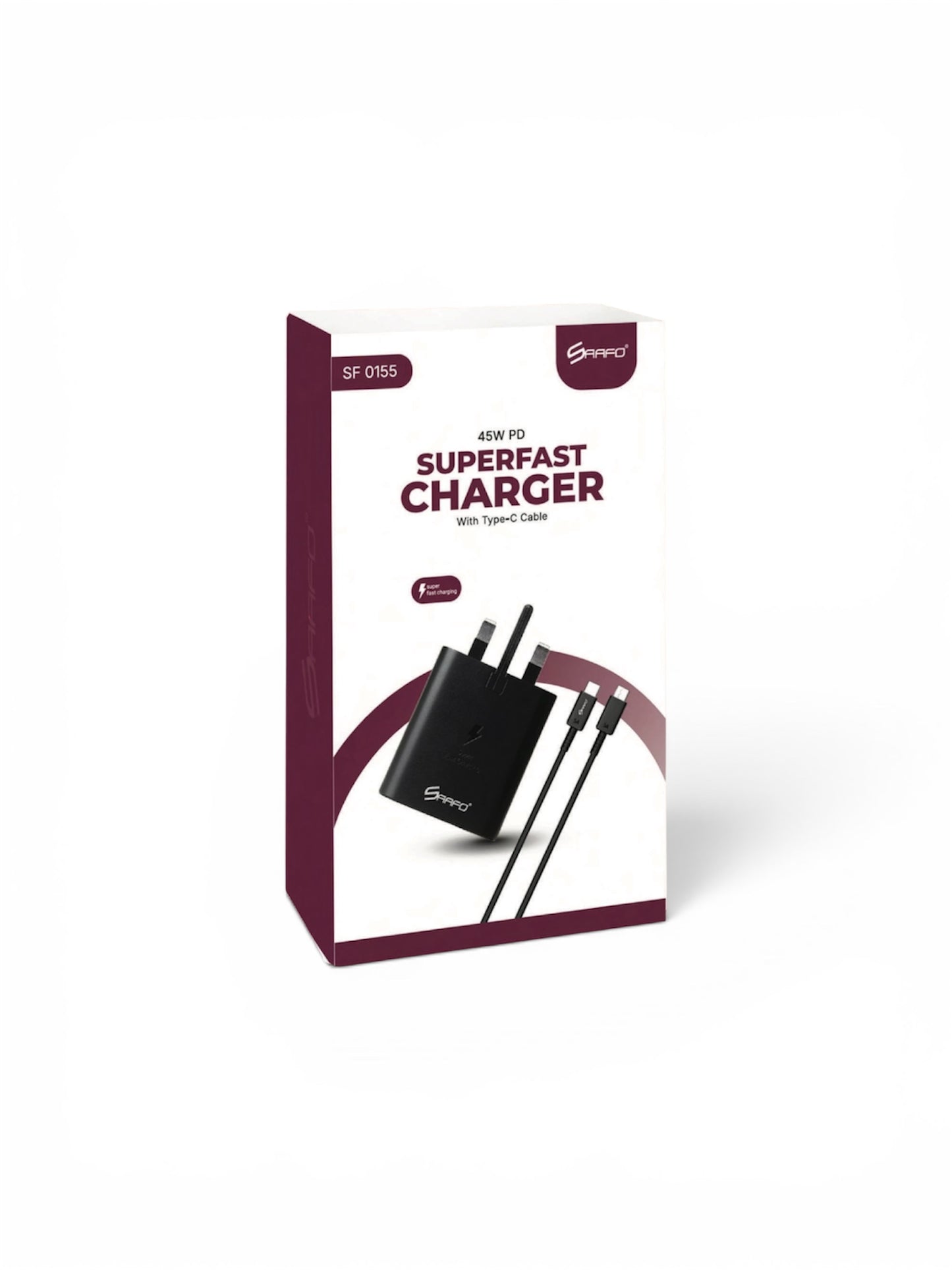 SF 0155
SAAFO 45W PD CHARGER & TYPE C CABLE