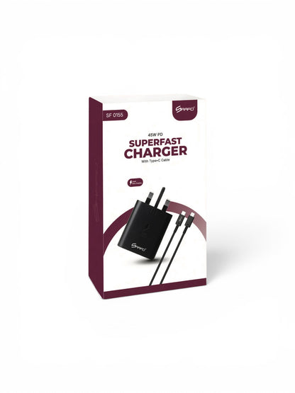 SF 0155
SAAFO 45W PD CHARGER & TYPE C CABLE