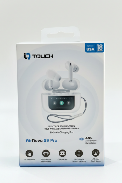 IQTOUCH LCD COLOR TOUCH SCREEN
TRUE WIRELESS EARPHONES IN-EAR
300mAh Charging Box ANC
Active Noise Cancellation